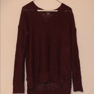 Burgundy v neck sweater